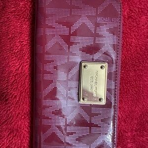 Michael Kors Maroon Patterned Phone Case